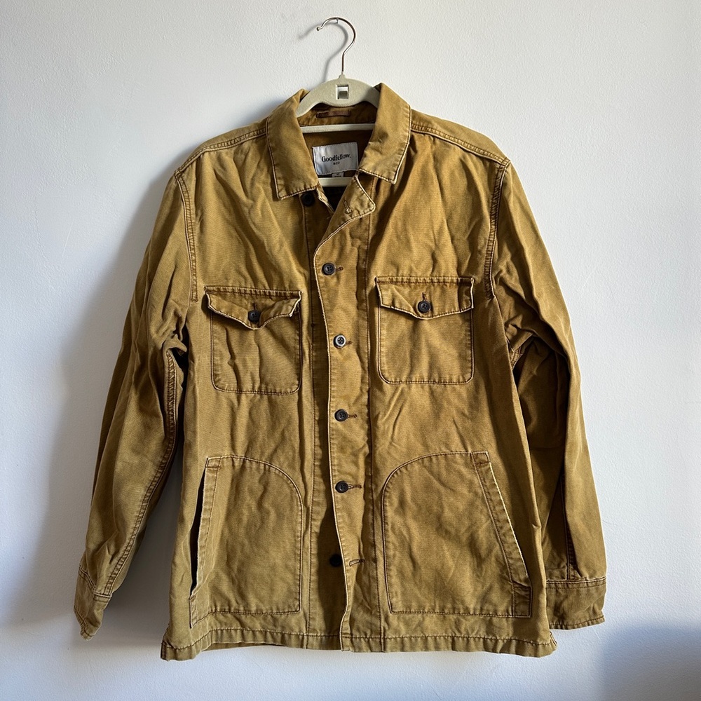 Goodfellow vintage Tan cotton canvas utility Jacket